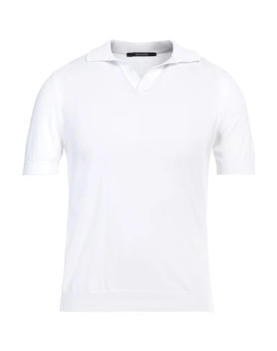 Shop Tagliatore Man Sweater White Size 38 Cotton