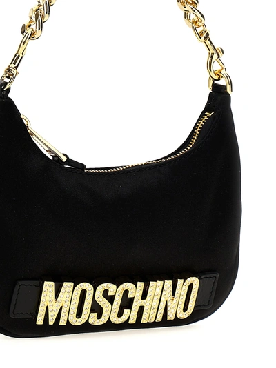 Shop Moschino Logo Handbag Hand Bags Black