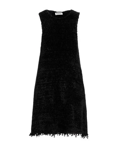 Shop Jil Sander Woman Mini Dress Black Size 4 Silk, Cotton