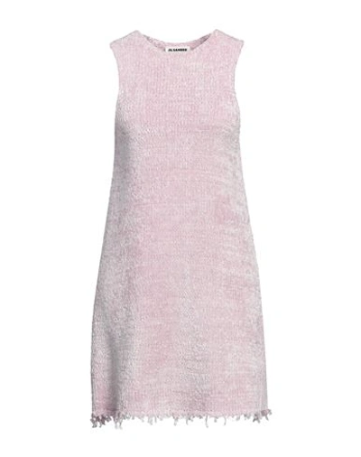 Shop Jil Sander Woman Mini Dress Light Pink Size 2 Silk, Cotton