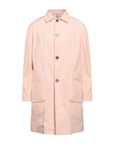 Shop Hevo Hevò Man Overcoat & Trench Coat Light Pink Size 42 Polyethylene, Cotton