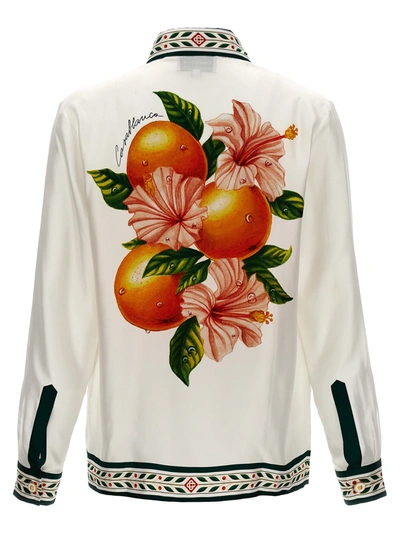 Shop Casablanca Oranges En Fleur Shirt, Blouse Multicolor