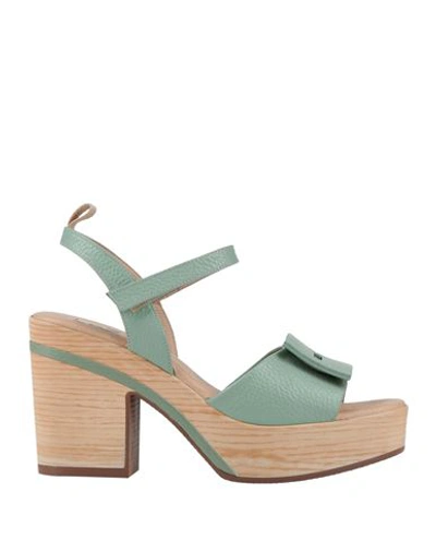Shop Ezzio Woman Sandals Sage Green Size 10 Leather