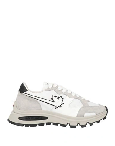 Shop Dsquared2 Man Sneakers Light Grey Size 13 Leather, Textile Fibers