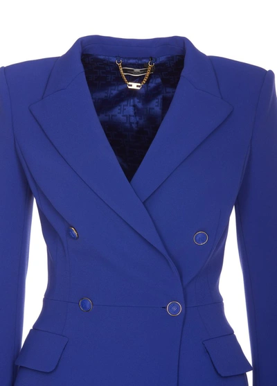 Shop Elisabetta Franchi Jackets In Blue