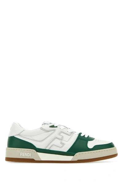 Shop Fendi Sneakers In Emeraldwhite