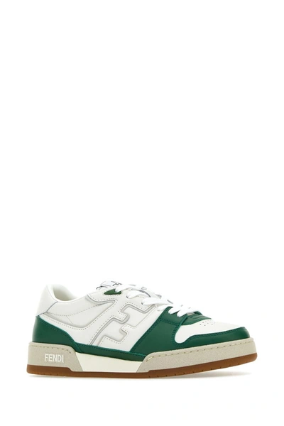 Shop Fendi Sneakers In Emeraldwhite