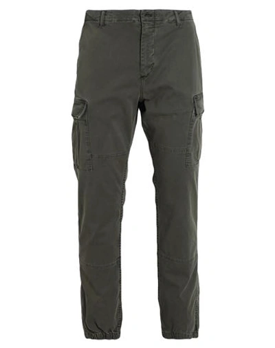 Shop Tommy Hilfiger Man Pants Military Green Size 35w-32l Cotton, Elastane