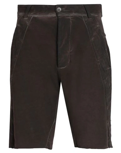 Shop Masnada Man Shorts & Bermuda Shorts Cocoa Size 30 Cotton In Brown