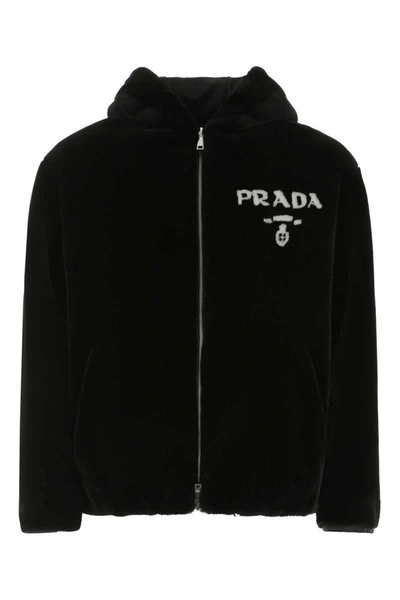 Shop Prada Furs In Black