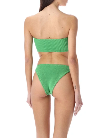 Shop Reina Olga Ausilia Scrunch Bikini Set In Green