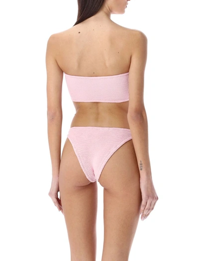 Shop Reina Olga Ausilia Scrunch Bikini Set In Baby Pink