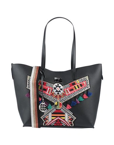 Shop V73 Woman Shoulder Bag Black Size - Soft Leather