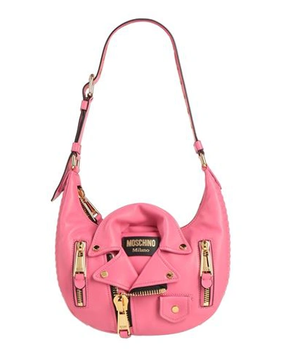 Shop Moschino Woman Shoulder Bag Pink Size - Soft Leather