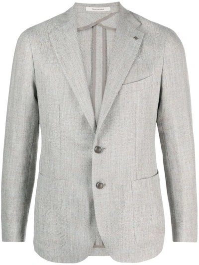 Tagliatore Notched-lapels Single-breasted Blazer In Multicolour