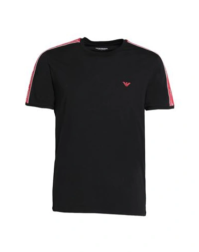 Shop Emporio Armani Loungewear T-shirt Man Undershirt Black Size M Cotton, Elastane