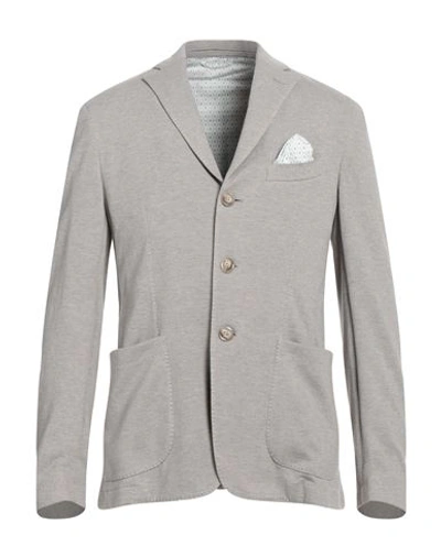 Shop Fedeli Man Blazer Dove Grey Size 42 Cashmere, Cotton