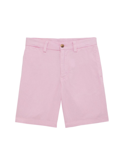Shop Polo Ralph Lauren Little Boy's & Boy's Linen Flat Front Shorts In Carmel Pink