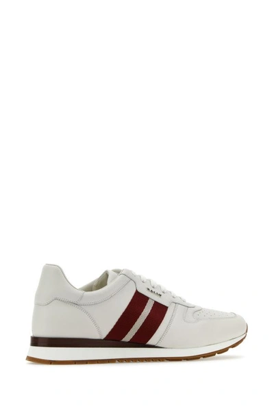 Shop Bally Man Chalk Leather Astel Sneakers In White