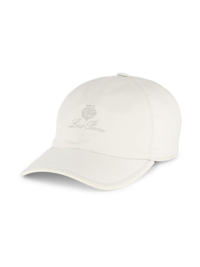 Shop Loro Piana Men's Logo-embroidered Baseball Cap In Grey Melange
