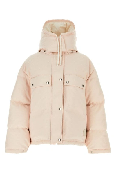 Shop Gucci Woman Pink Gg Cotton Blend Down Jacket
