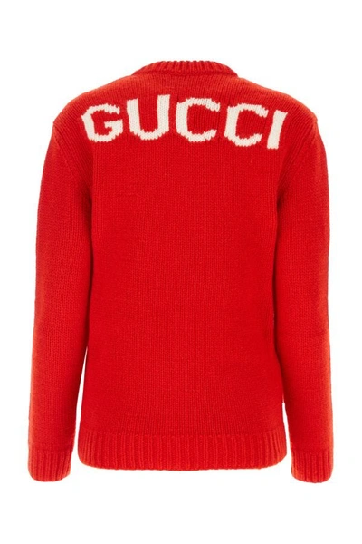 Shop Gucci Woman Red Wool Sweater