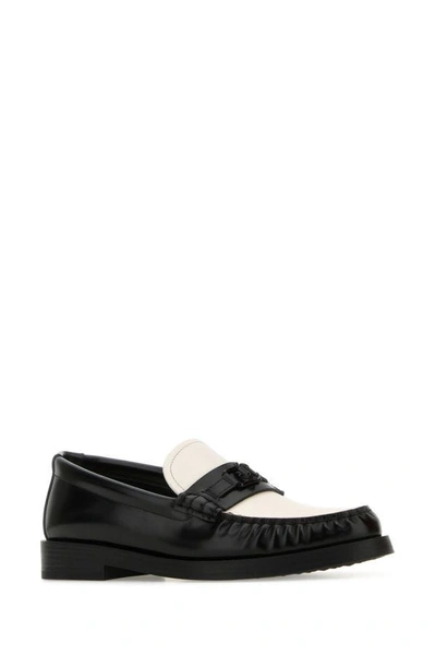 Shop Jimmy Choo Woman Two-tone Leather Addie Loafers In Multicolor