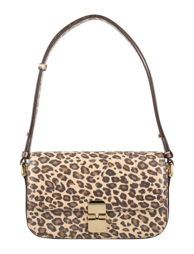 Shop Apc A.p.c. Grace Baguette Bag In Leopard