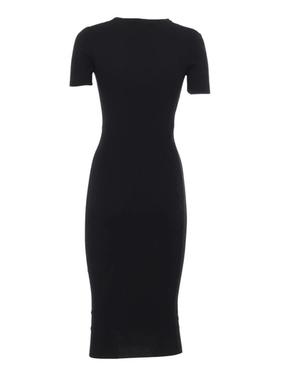 Shop Elisabetta Franchi Midi Dress In Black