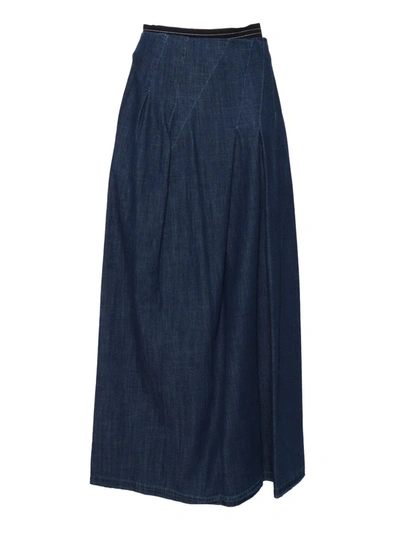 Shop Lorena Antoniazzi Skirt In Blue