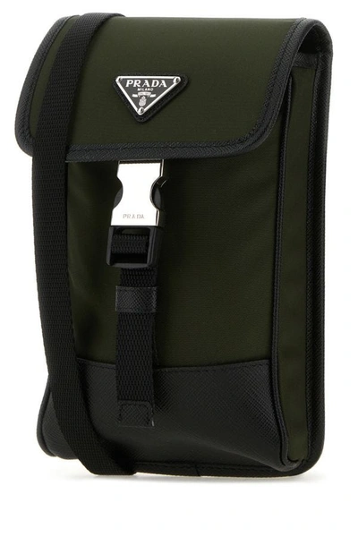 Shop Prada Man Army Green Re-nylon Phone Case