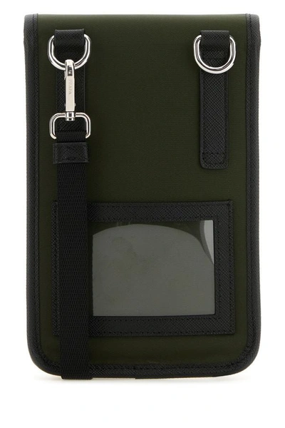 Shop Prada Man Army Green Re-nylon Phone Case