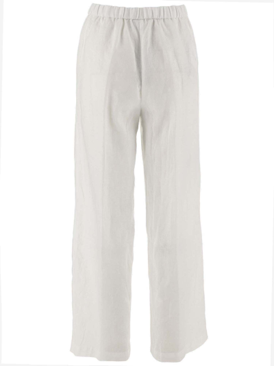 Shop Aspesi Linen Pants In White