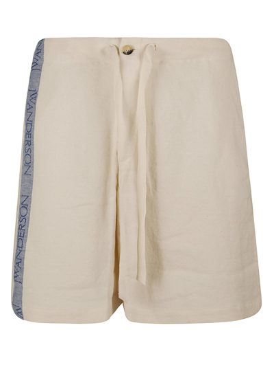 Shop Jw Anderson Wide Leg Shorts In Off-white