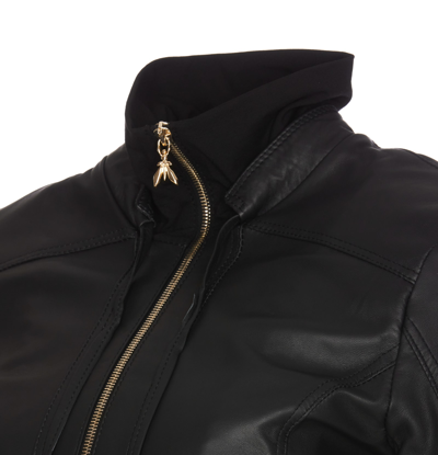 Shop Patrizia Pepe Leather Jacket In Black
