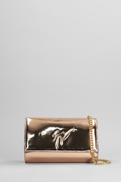 Shop Giuseppe Zanotti Cleopatra Clutch In Copper Leather