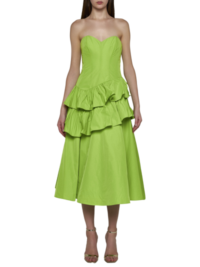 Shop Marchesa Notte Dress In Spring Green