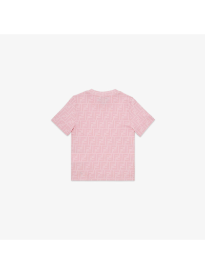 Shop Fendi T-shirt In Pink Jersey In Rosa