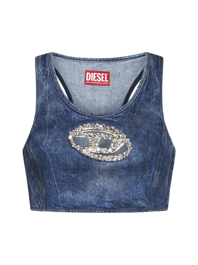 Shop Diesel Top In Blu