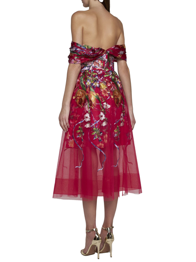 Shop Marchesa Notte Dress In Fuchsia