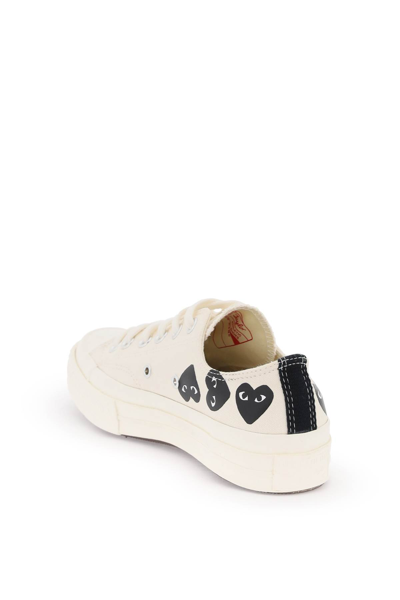 Shop Comme Des Garçons Play Multi Heart Converse X  Low-top Sneakers In White (black)