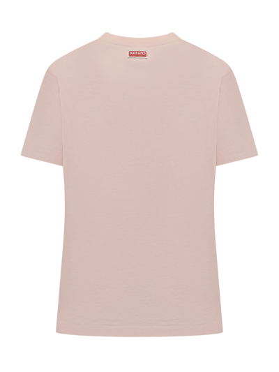Shop Kenzo Elephant T-shirt In Faded Pink