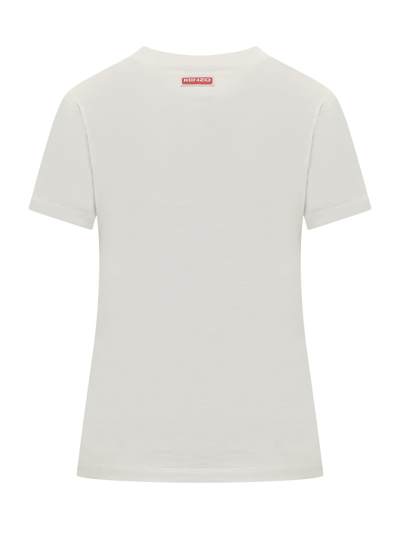 Shop Kenzo Elephant T-shirt In Off White