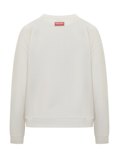 Shop Kenzo Tiger Varsity Sweatshirt In Off White