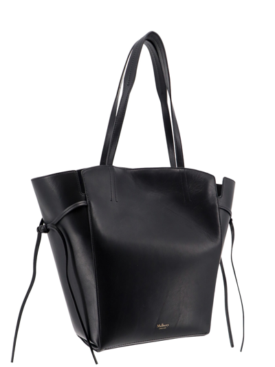Shop Mulberry Clovelly Shoulder Bag In Black