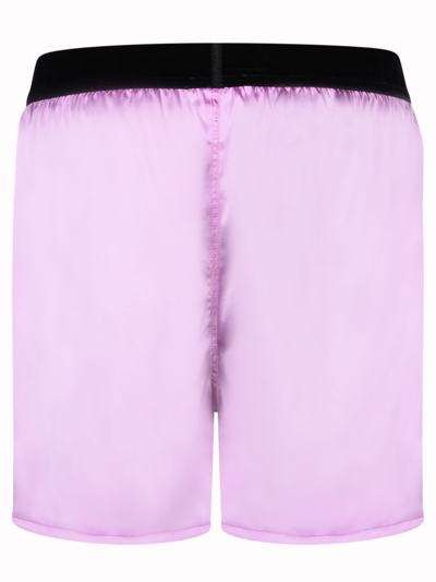 Shop Tom Ford Lilac Pajama Shorts In Pink