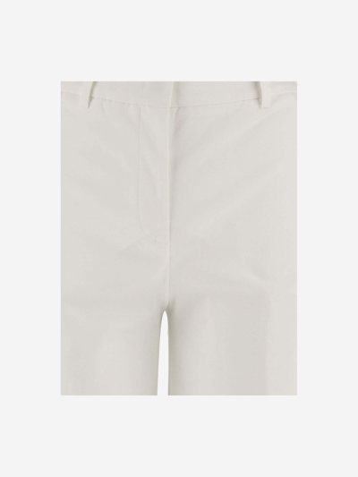 Shop Ql2 Stretch Cotton Palazzo Pants In White
