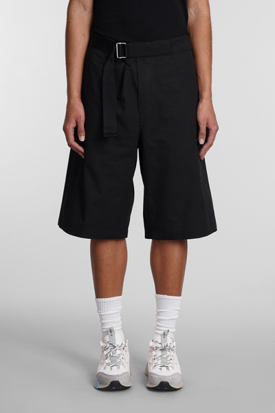 Shop Oamc Shorts In Black Cotton