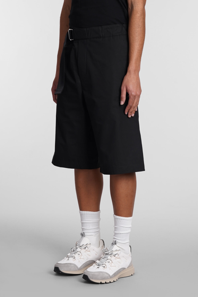 Shop Oamc Shorts In Black Cotton