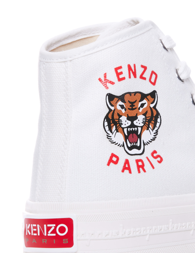 Shop Kenzo Foxy High Sneakers In White